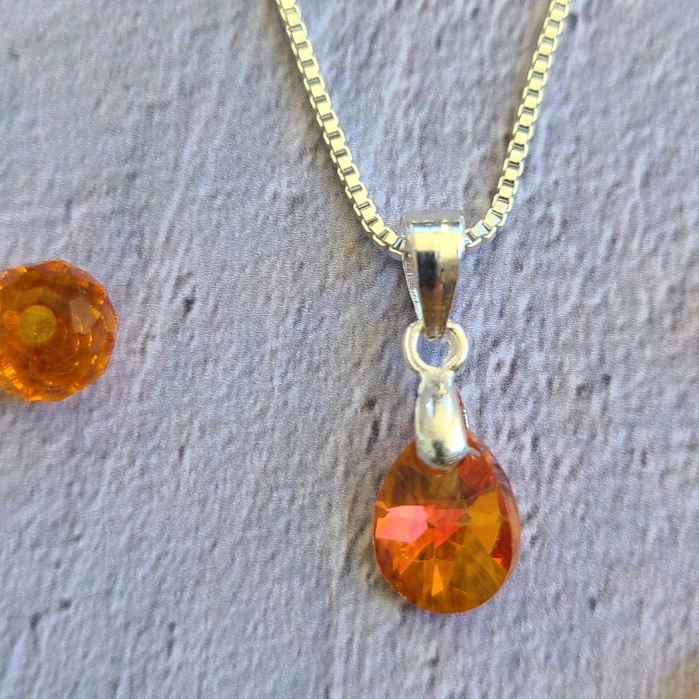Swarovski Crystal Pendant on a Silver Chain